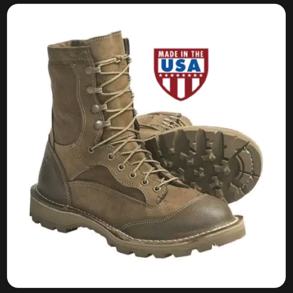 Men's Tan Tactical Boots - Picture 2 of 7
